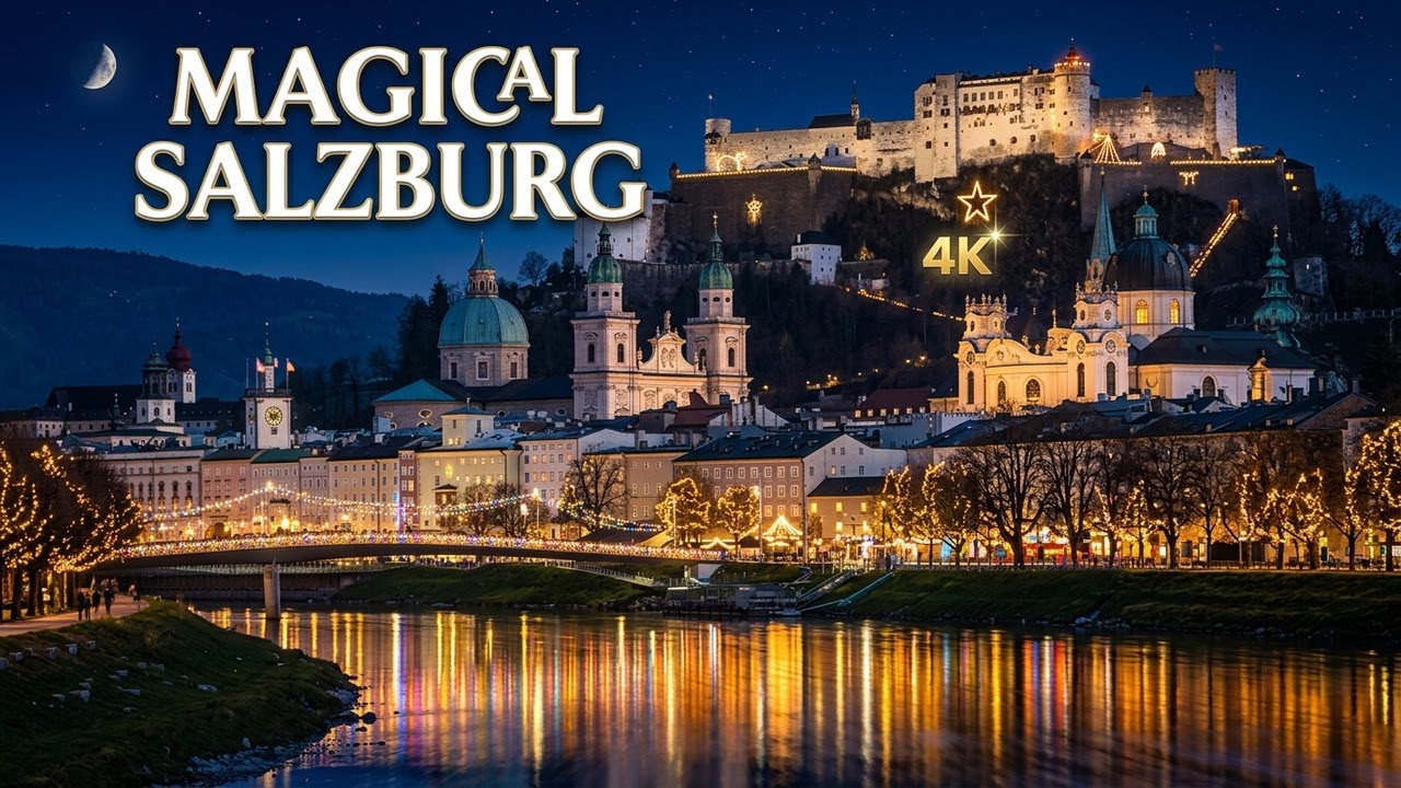4K Magical Winter Walk Through Salzburg's Christmas Markets, Old Town & Snowy Austria ❄️