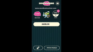 Wordbrain Goblin Answers