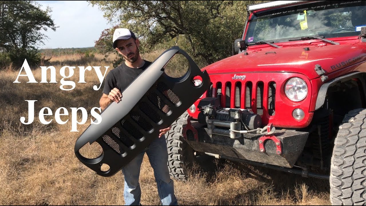 How To Install Angry Eyes Grill On A Jeep - FAIL - JN46 - YouTube