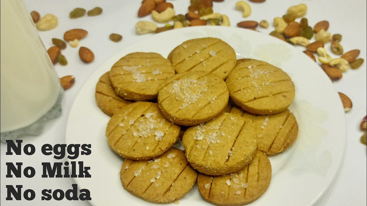 Aata Biscuits Recipe Eggless wheat biscuits No milk no baking