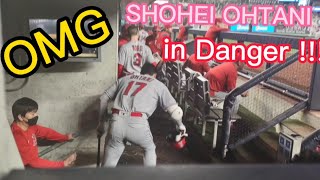 SHOHEI OHTANI almost fell down at dugout!! The coach blamed IPPEI !!🤣