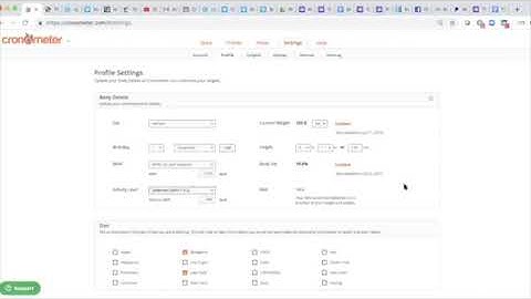 How To Set Up Your Cronometer Profile