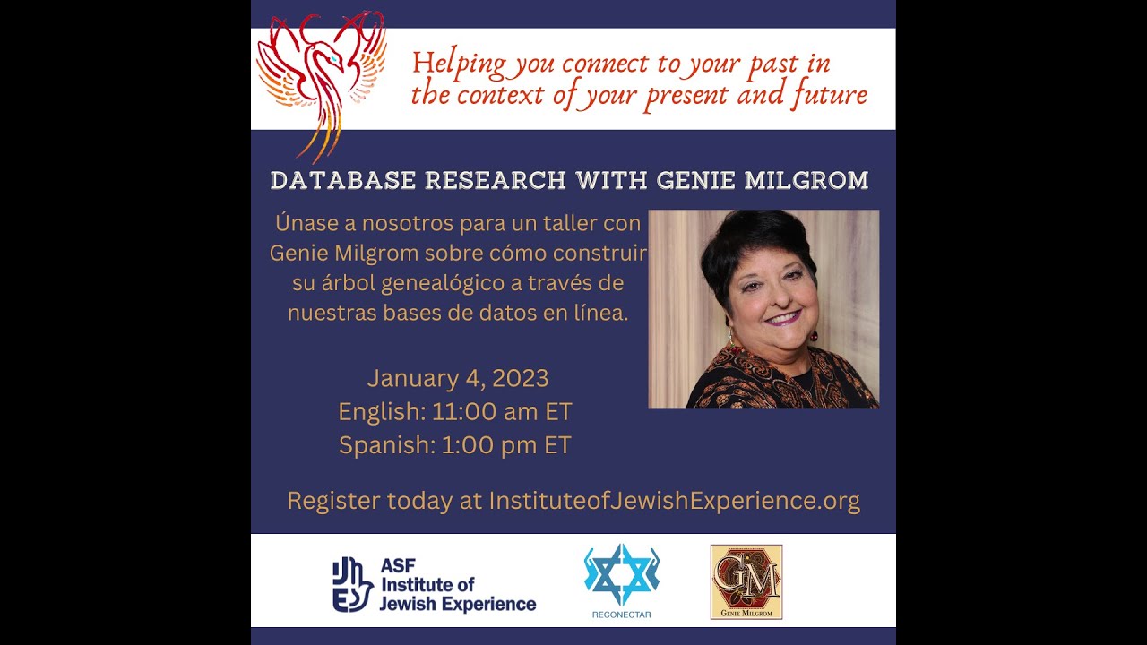 Las bases de datos de Genie Milgrom y la construcción de su árbol genealógico