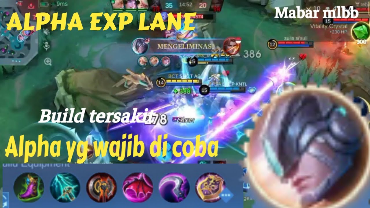 ALPHA EXP LANE, BUILD TERSAKIT ALPHA YANG WAJIB DI COBA, - YouTube