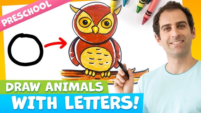 How To Draw A Parrot - Letter P - Preschool 
