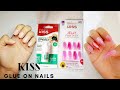 KISS NAILS | GLUE ON NAILS | DIY AT HOME MANICURE!