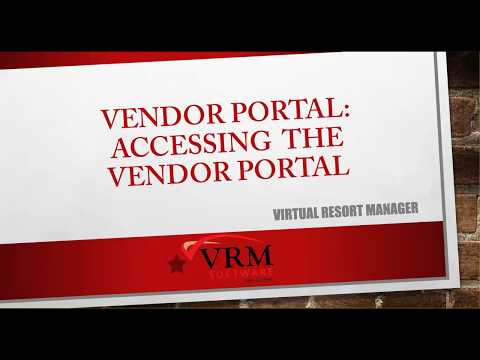 Vendor Portal:  Accessing the Vendor Portal