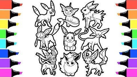 Pokémon Eevee Evolution coloring book