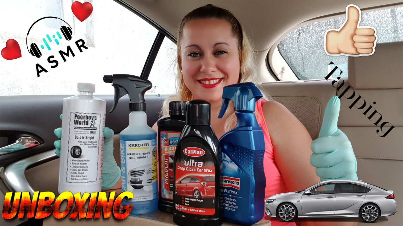 Asmr unboxing in the car / tapping,shaking and scratching / car ASMR Unboxing in the Car / Tapping,Shaking and Scratching / Car