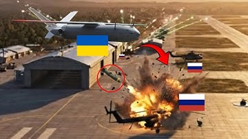 How a Ukrainian Drone Swarm Pierced Russian Air Defense Destroy  a Russian Helicopte