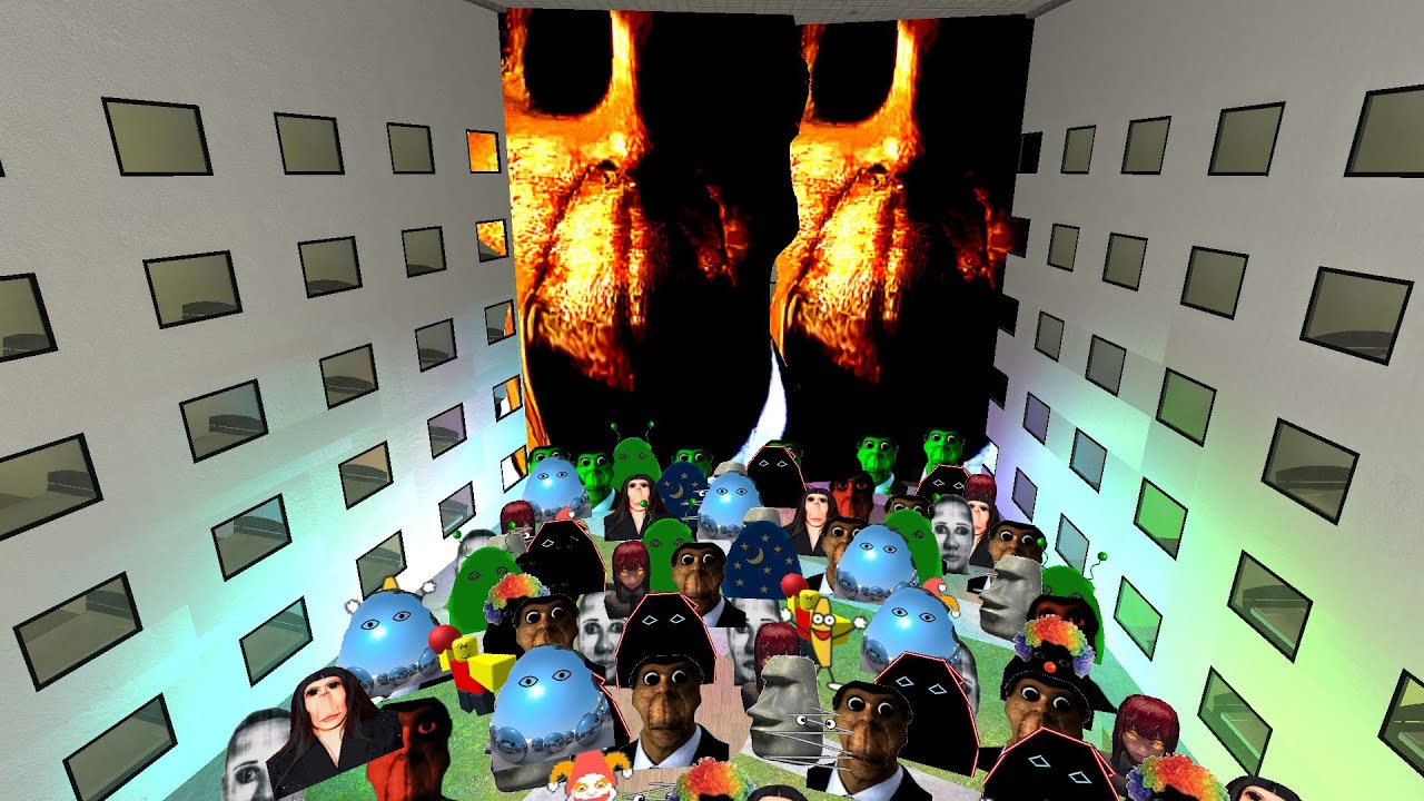 Big Obunga and Multiple Enemies Try to Kill Me in the Hotel Map  I Fight Back | GMod Horror Gameplay