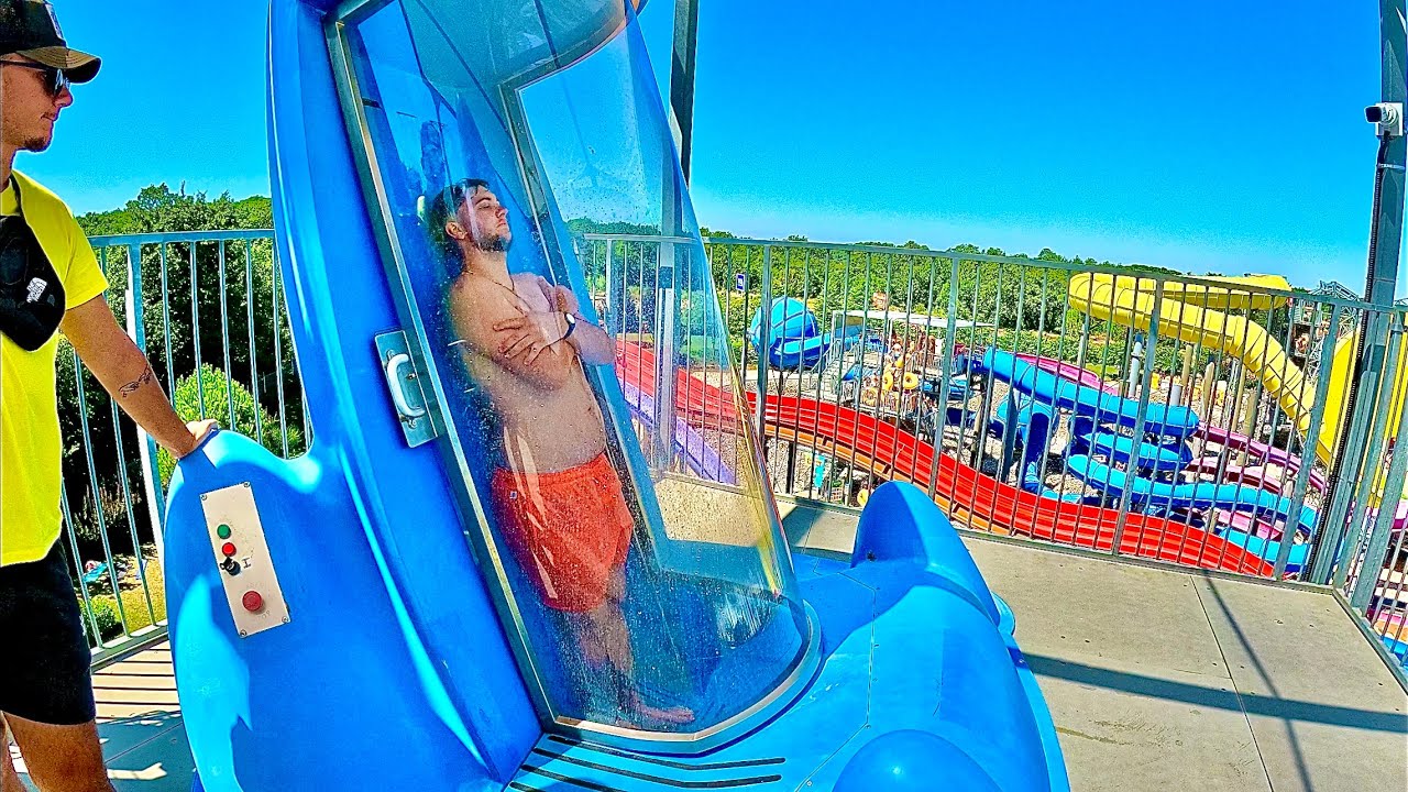 Looping Rocket Waterslide at Aquapark Aquacolors Poreč