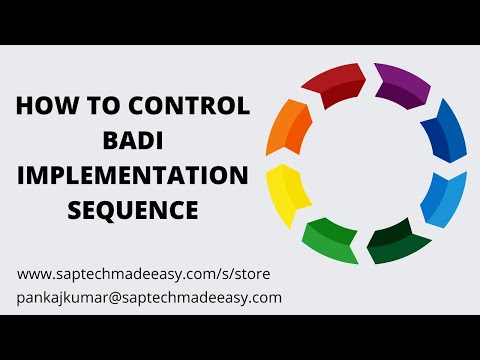 8| BADI | New BADI, How to Control the Sequence of implementation to be called in Old BADI