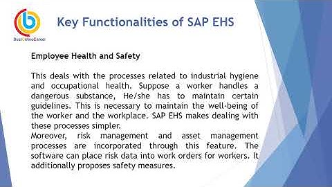 SAP EHS overview Blog training