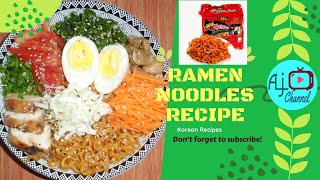 Ramen Noodles রমন নডলস Recipe By Aj Channel
