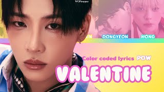 [Color Coded Lyrics] POW (파우) - ‘Valentine’ (ENGSUB) Resimi