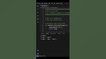 How to use list as a default argument #python