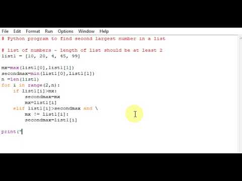 Python program to find second largest number in a list