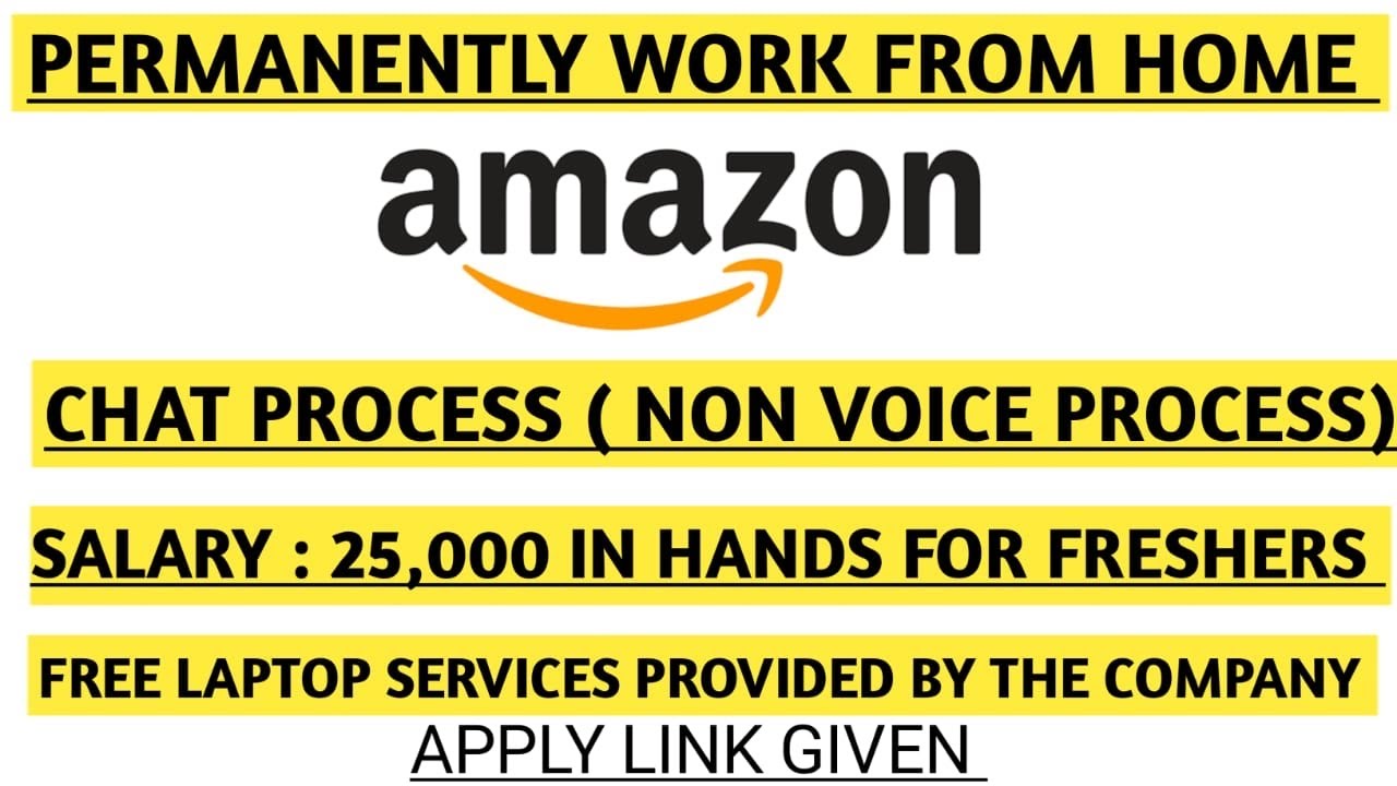 Amazon Is Hiring For Chat Process || Permanently Work From Home ...