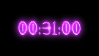 Purple Vampire Neon Timer 31 Minutes (Stopwatch)