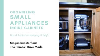 Organizing Small Appliances Inside Kitchen Cabinets