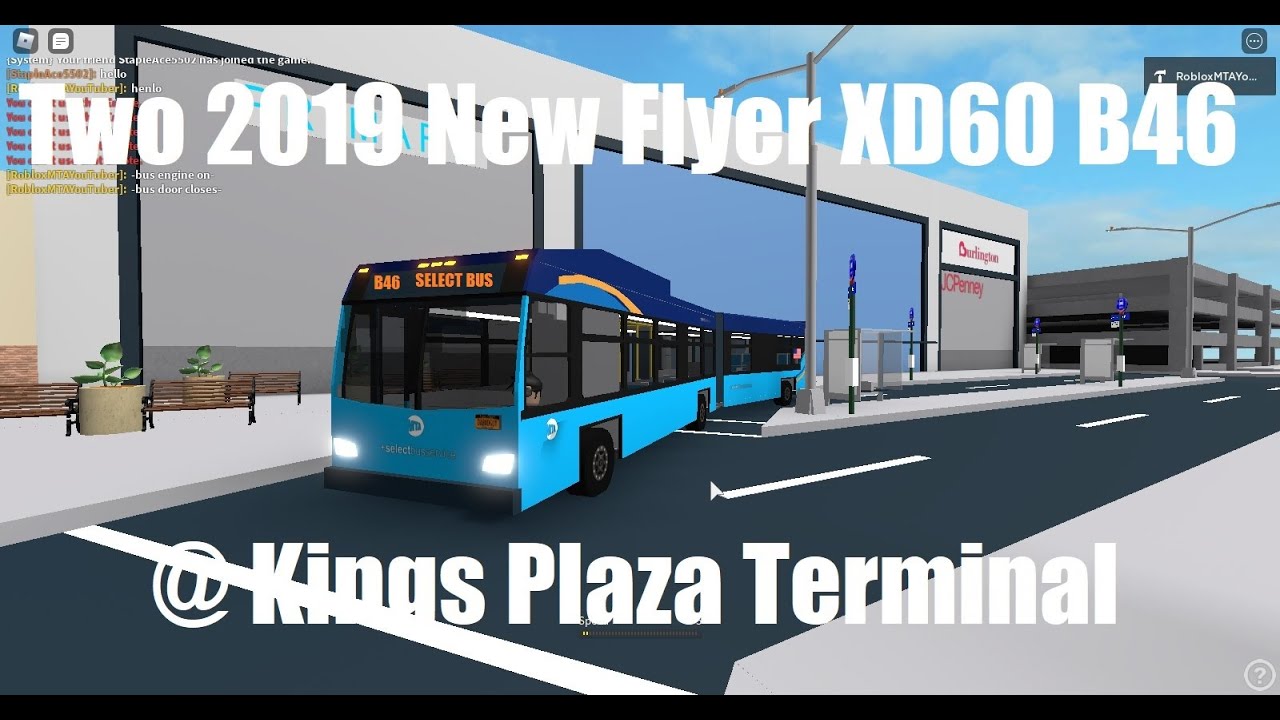 NYCTA Bus Two 2019 New Flyer XD60 B46 +SBS+ buses Kings Plaza