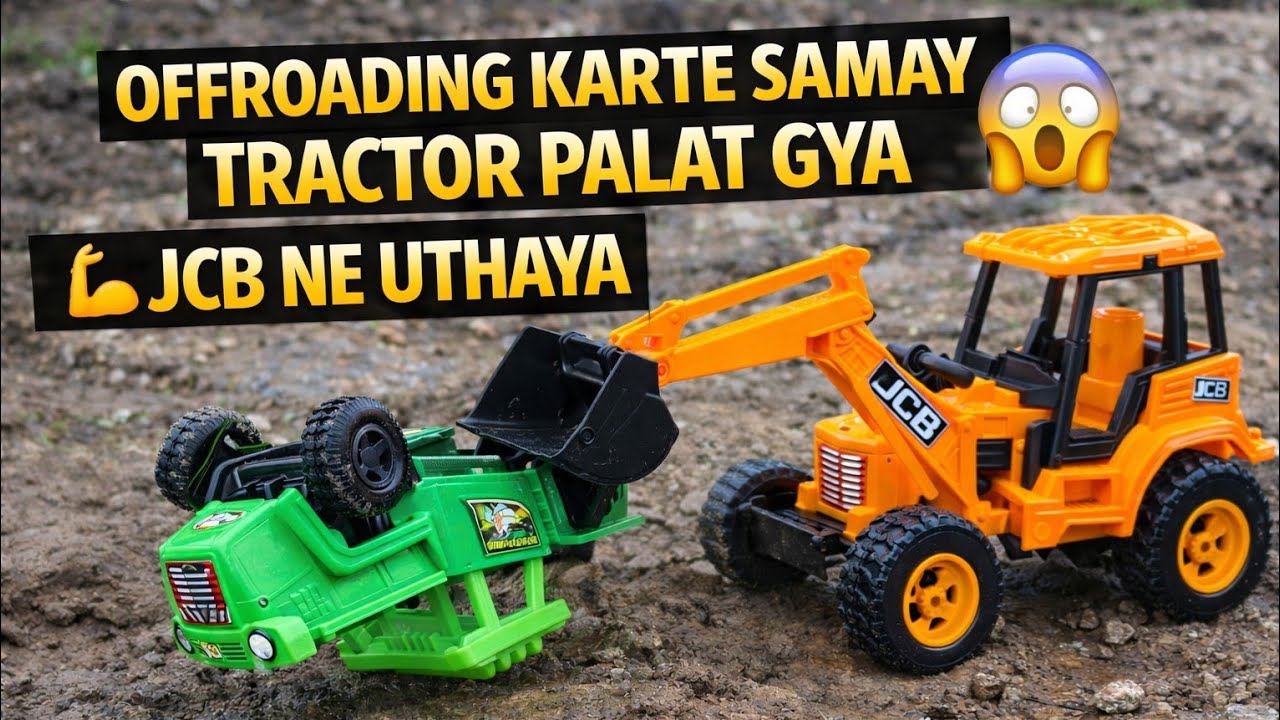 Offroading Mein Tractor Palat Gaya 😱 JCB Ne Kiya Dangerous Rescue! 🚜🔥