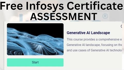 Generative AI Landscape | Infosys Springboard Assessment Solution | Future of AI.