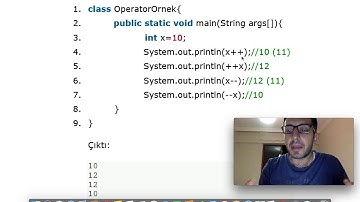 Java - Ders 19: Operatör Örnekleri 1 (x++ ve ++x)