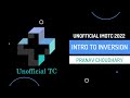 Introduction to inversion by pranav choudhary  unofficial imotc 2022