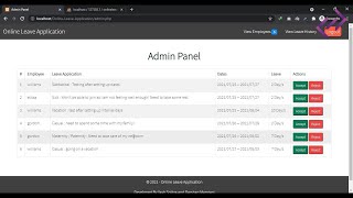 Online Leave Application in PHP MySQL with Source Code - CodeAstro screenshot 4