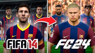 Reconstruyo al FC BARCELONA desde FIFA 14 hasta FC 24