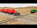 Train Tractor Crossing Rails - Cars vs Speed Bump vs Rails - BeamNG.Drive | BeamNG Imperia