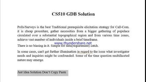 Cs510 GDB Solution