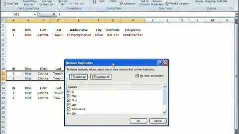 Data Cleansing - Deduplication in Excel