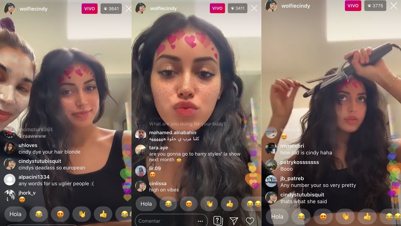 Cindy Kimberly (@wolfiecindy) and Chantel Jeffries Instagram LiveStream
