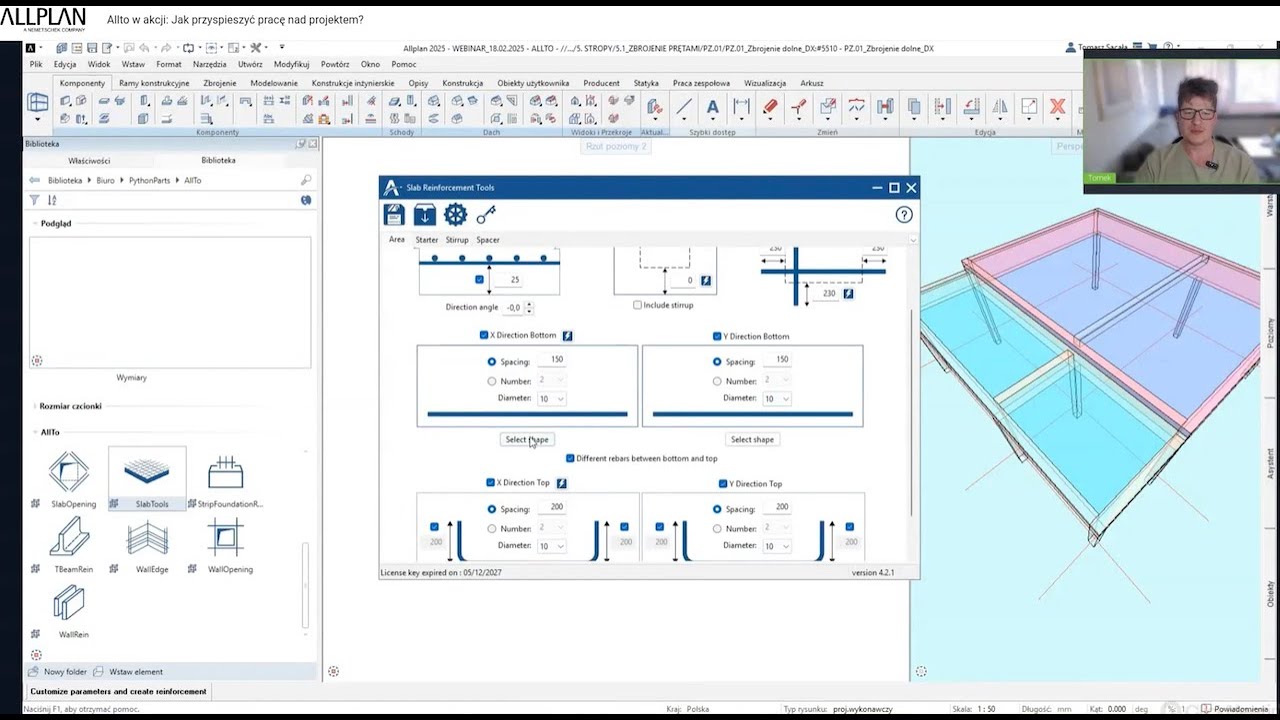 Webinar: ALLTO w akcji Jak przyspieszyć pracę nad projektem - Zbrojenie płyty betonowej