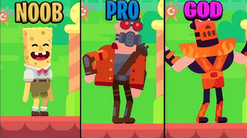 ULTIMATE BOWMASTERS NOOB VS PRO VS GOD