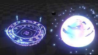 magic circle vfx and explosion with unity