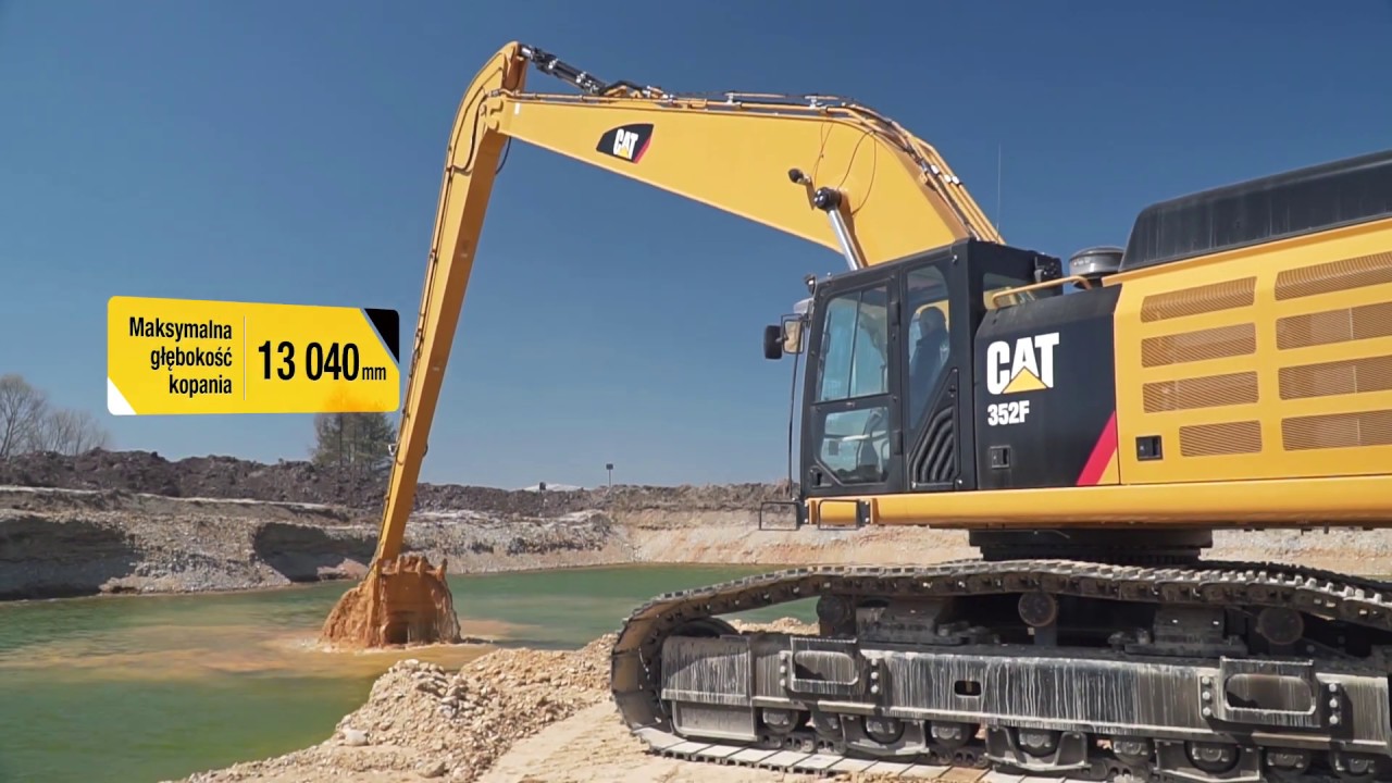 Koparka gąsienicowa Cat 352F z długim ramieniem