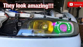 Nissan Skyline R33 with custom headlights