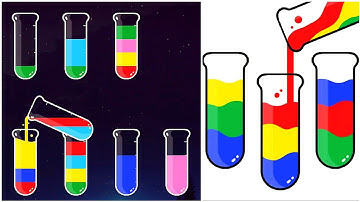 Sort Color Master Gameplay 3, Android Games ios Walkthrough Simulator Think Brain Puzzle