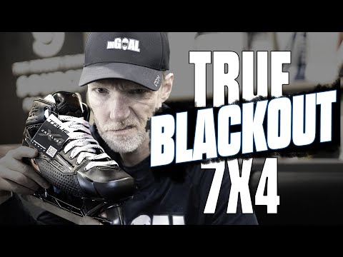 True 7X4 Blackout Goalie Skates