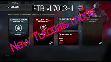 Dead By Daylight - Public Test Build  - Testing New Tutorials Mode