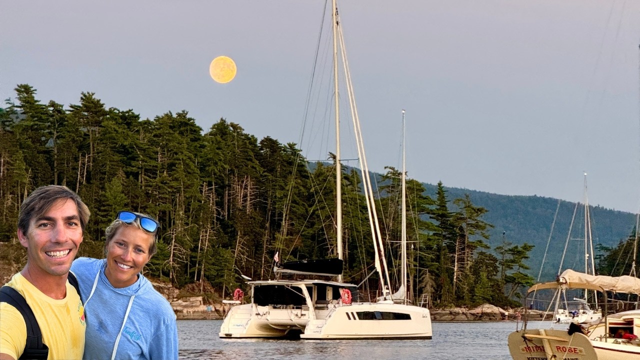 ⁣A Day in Our Life Exploring Acadia National Park and Bar Harbor from Our Sailboat!