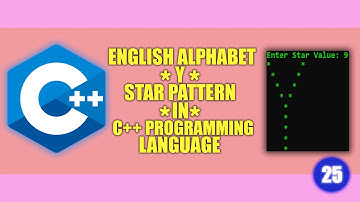 #25 || ENGLISH ALPHABET || Y ||  "*" STAR PATTERN|| in | C++ | Programming Language