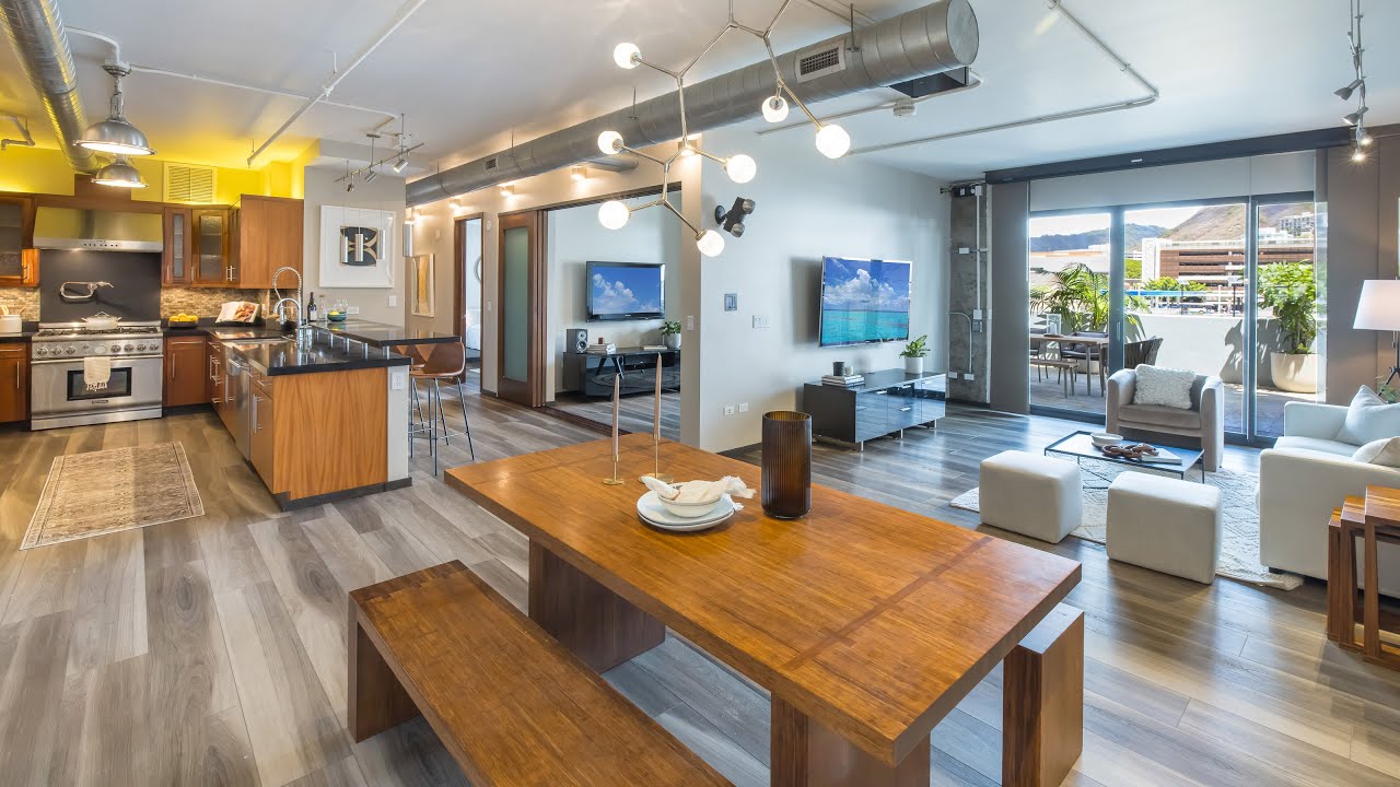 Hawaii Real Estate 1.5M (FS) Stylish Vanguard Lofts Apartment in The Heart of Urban Honolulu