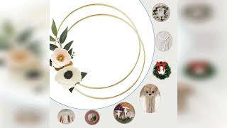 Overview 2 Pack 18inch Metal Floral Hoop Wreath Macrame Gold Craft Hoop Rings for Making Weddin