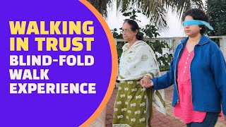 In the Heart of Trust: A Soulful Journey through Laughter Yoga's Blind-Fold Walk Experience