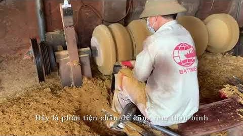 Cận Cảnh Quá trình tiện lộc bình lục bình phong thuỷ nguyên khối gỗ cẩm vàng | ĐỒ GỖ KINH BẮC